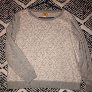 Lace front sweater
